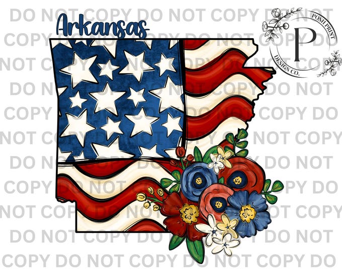 Arkansas PNG, Patriotic, Sublimation, USA, T-Shirt Design, Commercial Use, Digital Download