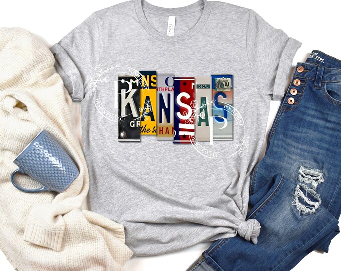 Kansas PNG, Sublimation, License Plate, T-Shirt Design, Commercial Use, Digital Download