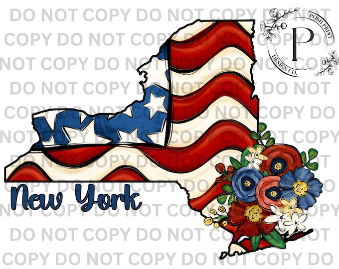 New York PNG, Patriotic, Sublimation, USA, T-Shirt Design, Commercial Use, Digital Download