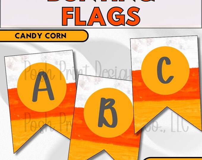 Halloween Candy Corn Printable Bunting Flags - Classroom Decor