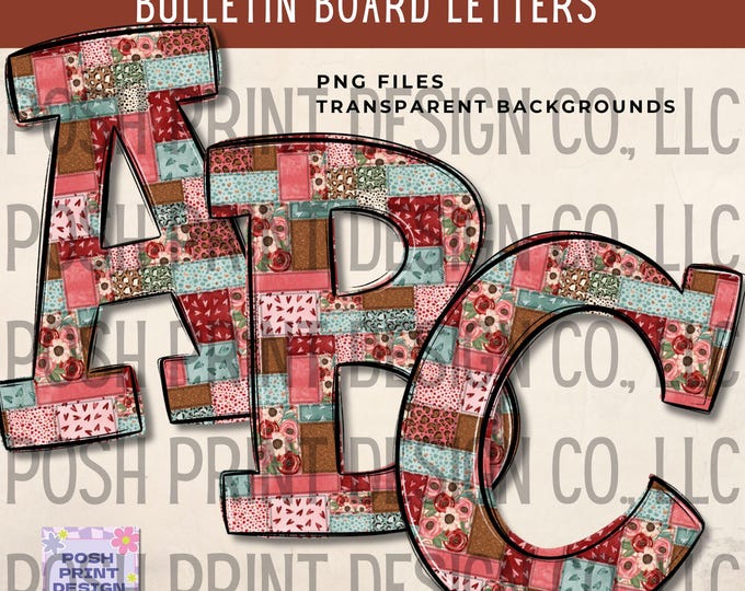 Valentine Alphabet Clip Art |  Bulletin Board Letters | Transparent PNG | Commercial Use