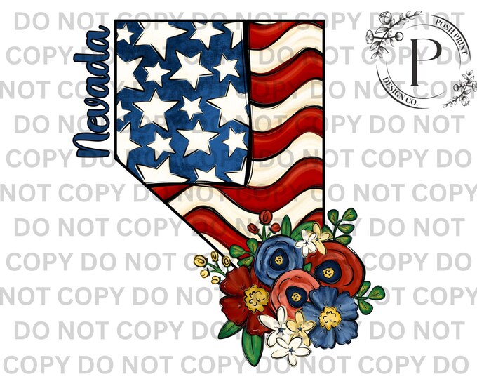Nevada PNG, Patriotic, Sublimation, USA, T-Shirt Design, Commercial Use, Digital Download