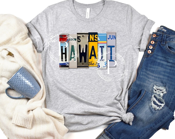 Hawaii PNG, Sublimation, License Plate, Sublimation Transfer, T-Shirt Design, Heat Transfer, Image for DTF, Screen Print, Digital Download