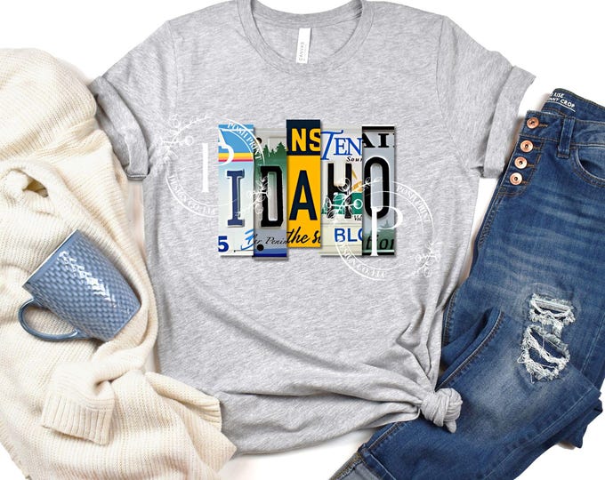 Idaho PNG, Sublimation, License Plate, Sublimation Transfer, T-Shirt Design, Heat Transfer, Image for DTF, Screen Print, Digital Download