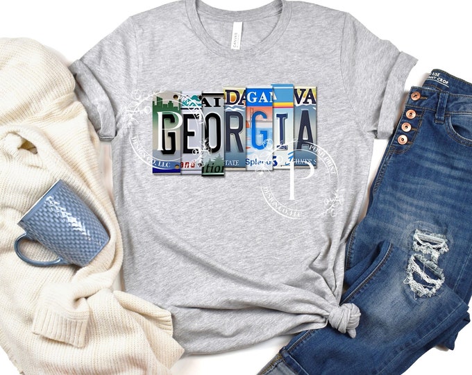 Georgia PNG, Sublimation, License Plate, Sublimation Transfer, T-Shirt Design, Heat Transfer, Image for DTF, Screen Print, Digital Download