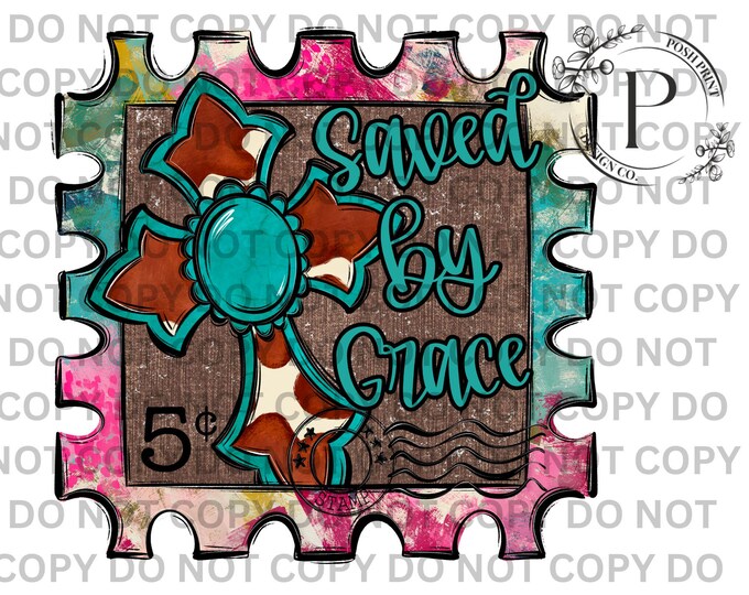 Saved by Grace PNG | Christian Faith | T shirt Design | DTF | Sublimation | Commercial Use