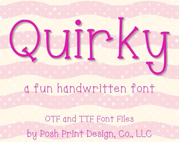 Quirky Font | Playful Handwritten Serif for Classroom Resources & Creative Projects