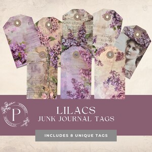 Etiquetas de diario basura lila, etiquetas lilas, etiquetas lilas para diarios basura, archivo PDF