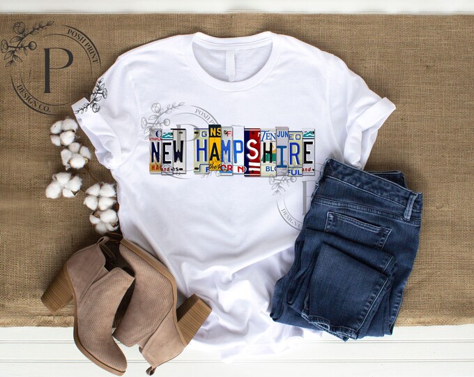 New Hampshire PNG, Sublimation, License Plate, Sublimation Transfer, T-Shirt Design, Heat Transfer, DTF, Screen Print, Digital Download