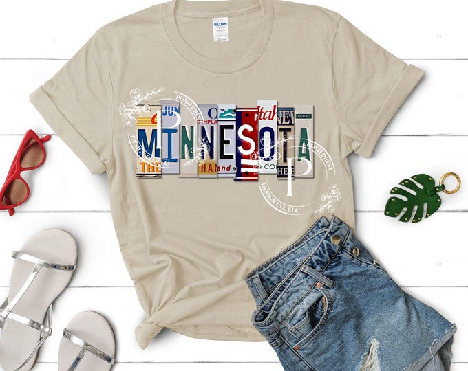 Minnesota PNG, Sublimation, License Plate, Sublimation Transfer, T-Shirt Design, Heat Transfer, Image for DTF, Digital Download