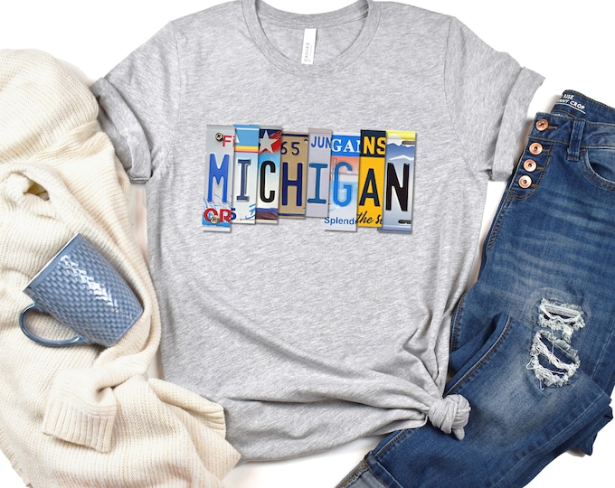 Michigan PNG, Sublimation, License Plate, T-Shirt Design, Commercial Use, Digital Download