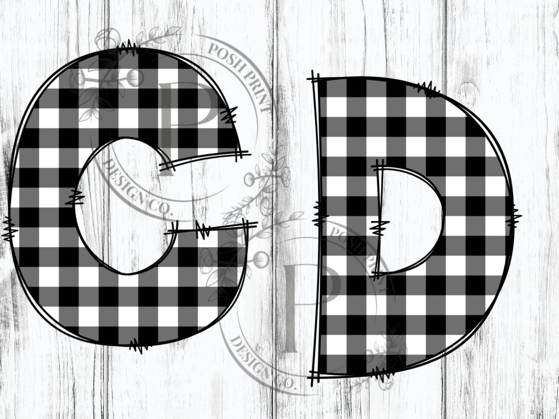 Buffalo Plaid Bulletin Board Letters, White Buffalo Plaid Bulletin ...