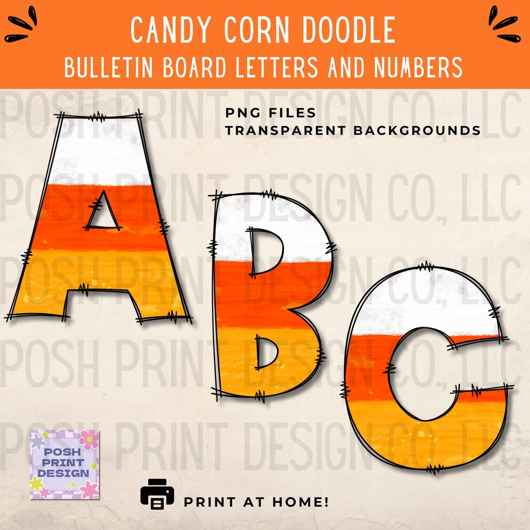 Corn Letter R Candy Corn Doodle Alphabet Clip Art, Bulletin Board Letters, PNG Files ...