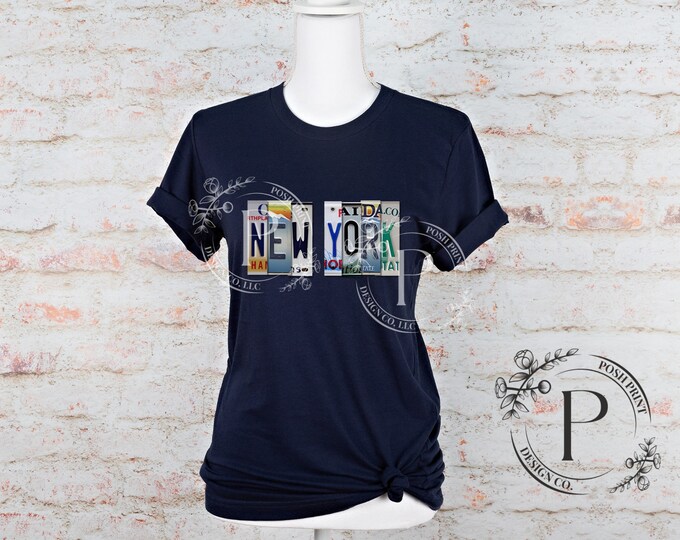 New York PNG, License Plate, Sublimation, T-Shirt Design, DTF, Screen Print, Heat Transfer, Image for DTF, Digital Download,