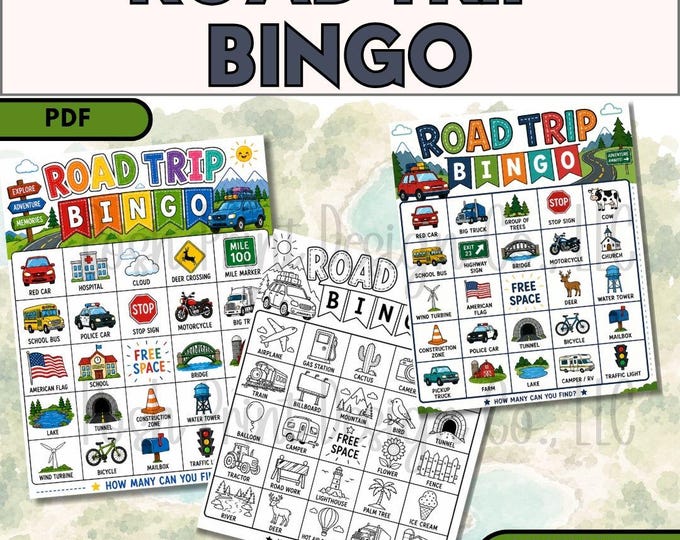 Road Trip Bingo Printable – Kids Travel Activity (3 Boards PDF)