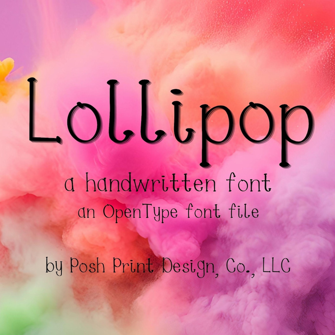 Lollipop Handwritten Font | Procreate Font | Cute Font | Opentype Font ...