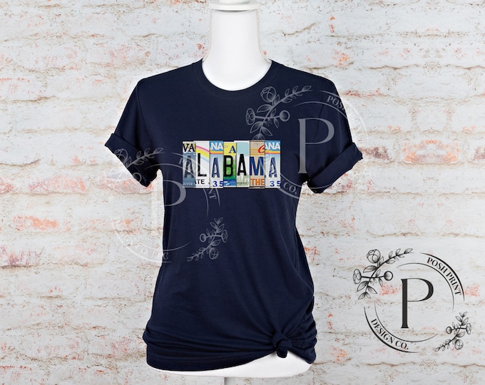 Alabama PNG, Sublimation, License Plate, Sublimation Transfer, T-shirt Design, Heat Transfer, Image for DTF, Screen Print, Digital Download