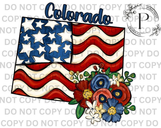 Colorado PNG, Patriotic, Sublimation, USA, T-Shirt Design, Commercial Use, Digital Download