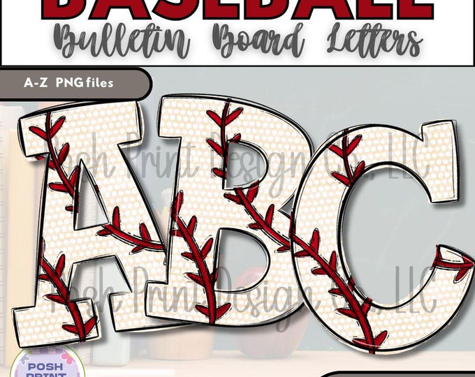 Baseball Bulletin Board Letters | Alphabet Clip Art | Transparent PNG | Commercial Use