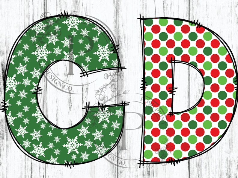 Christmas Bulletin Board Letters Christmas Alphabet Clip Art Etsy