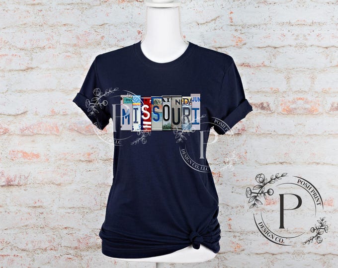 Missouri PNG, Sublimation, License Plate, Sublimation Transfer, T-Shirt Design, Heat Transfer, Image for DTF, Digital Download