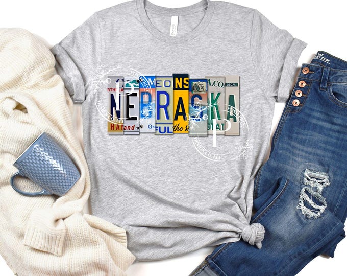 Nebraska PNG, Sublimation, License Plate, Sublimation Transfer, T-Shirt Design, Heat Transfer, Image for DTF, Digital Download