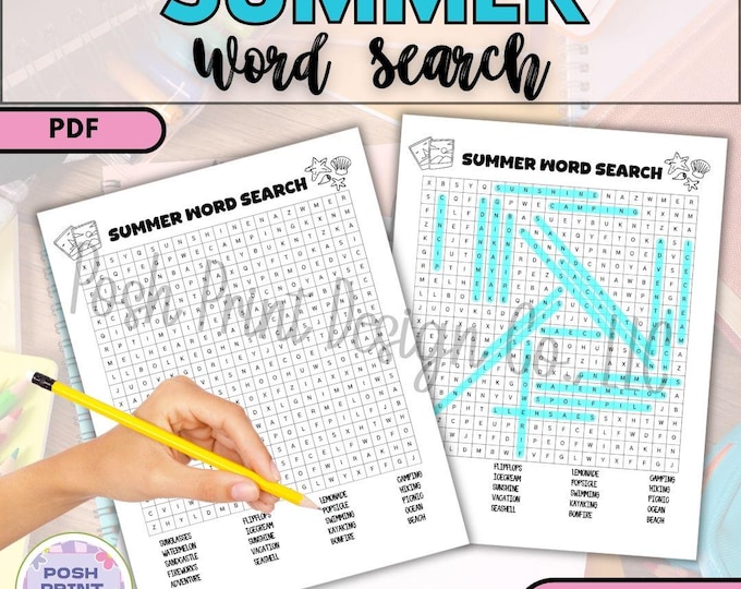Summer Word Search | Classroom Year-End Activity | PDF