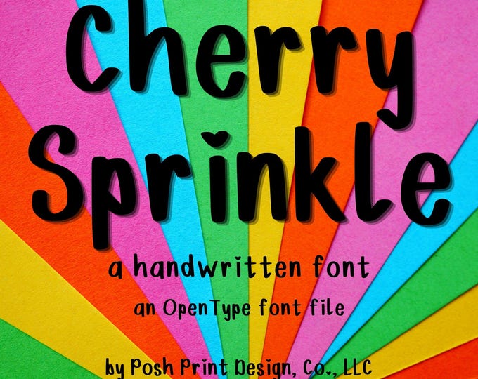 Cherry Sprinkle Handwritten Font | procreate font | bouncy font | opentype font | truetype font