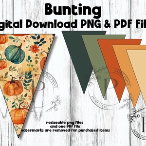Fall Pumpkins Bunting, Classroom Decor, Party Supplies, Digital Download, Printable Bunting,