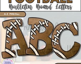 Football Bulletin Board Letters | Sports Alphabet | Commercial Use PNG