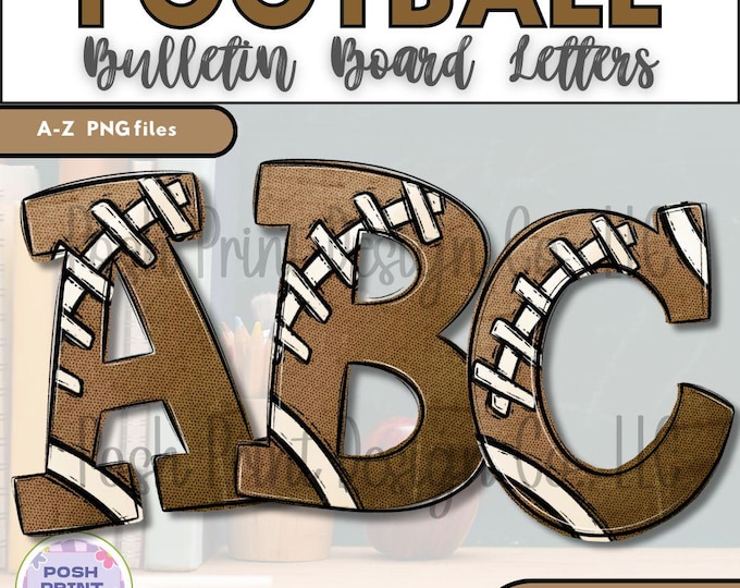 Football Bulletin Board Letters | Sports Alphabet | Commercial Use PNG