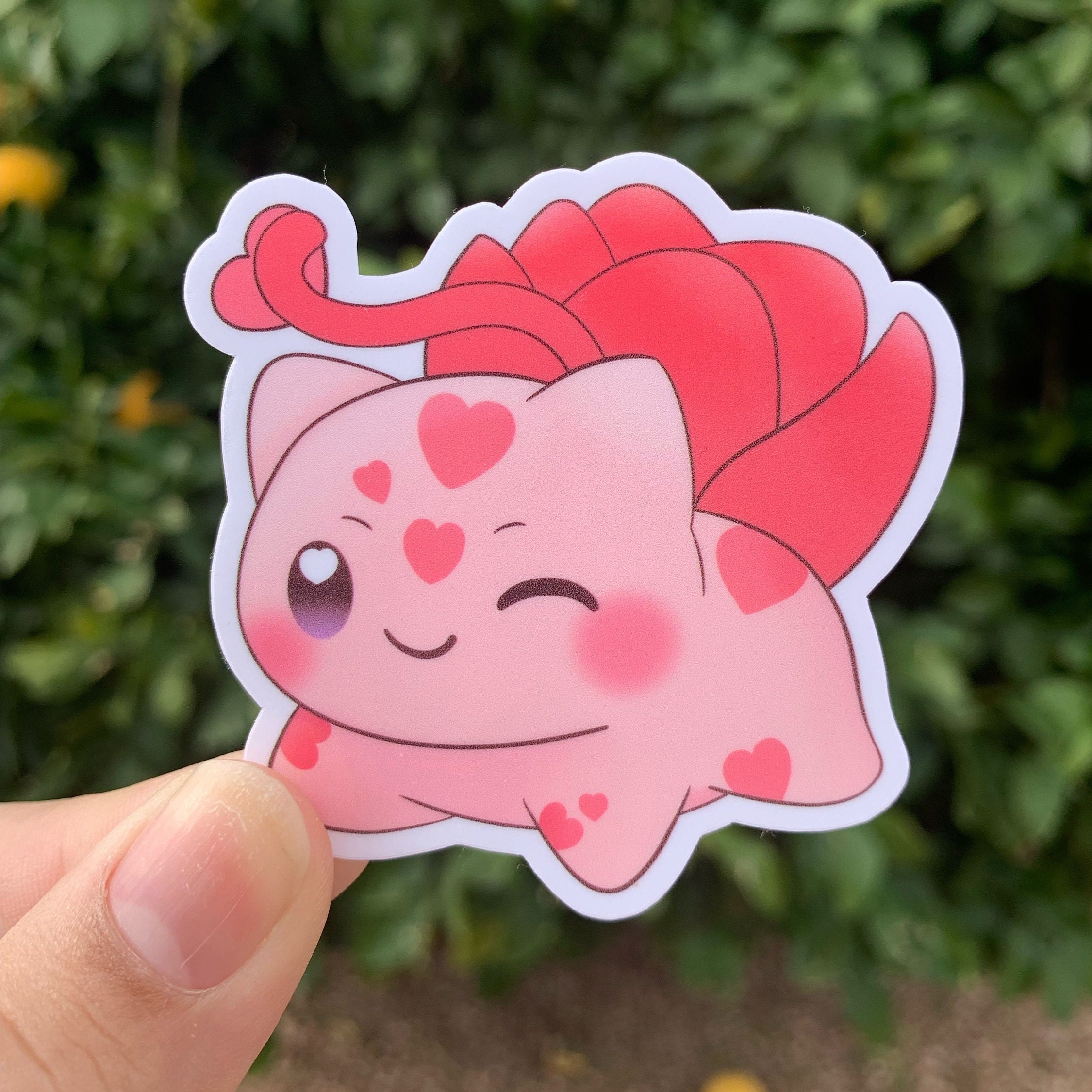 Valentine Bulbasaur Holographic Diecut Sticker Etsy