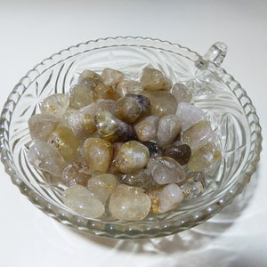 Tumbled Rutile Quartz, Angel Hair Quartz Pocket Stone