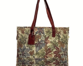 RICARDO BEVERLY HILLS Weekender Tapestry Carpetbag Travel Tote Vintage