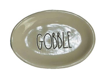 Rae Dunn "Gobble" Oval Plate From Artisan Collection