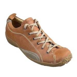 SKECHERS KOLLEKTION Schuhe Tan Leder Sneaker Herren 6.5M VIntage