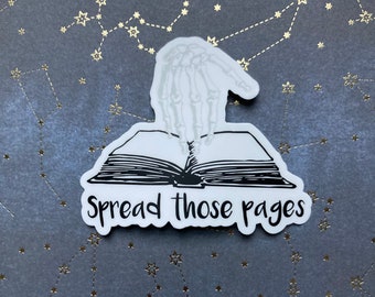 Pegatina de vinilo "Spread Those Pages Booktok Smut"