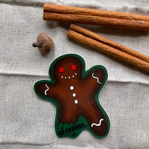 Gingerbread Vinyl Sticker Oh Crumbs Christmas