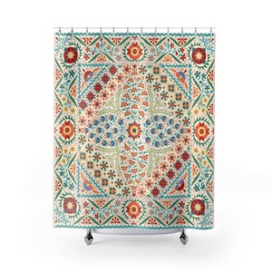 Small Flowers Pattern Modern Shower Curtain-NO RETURNS