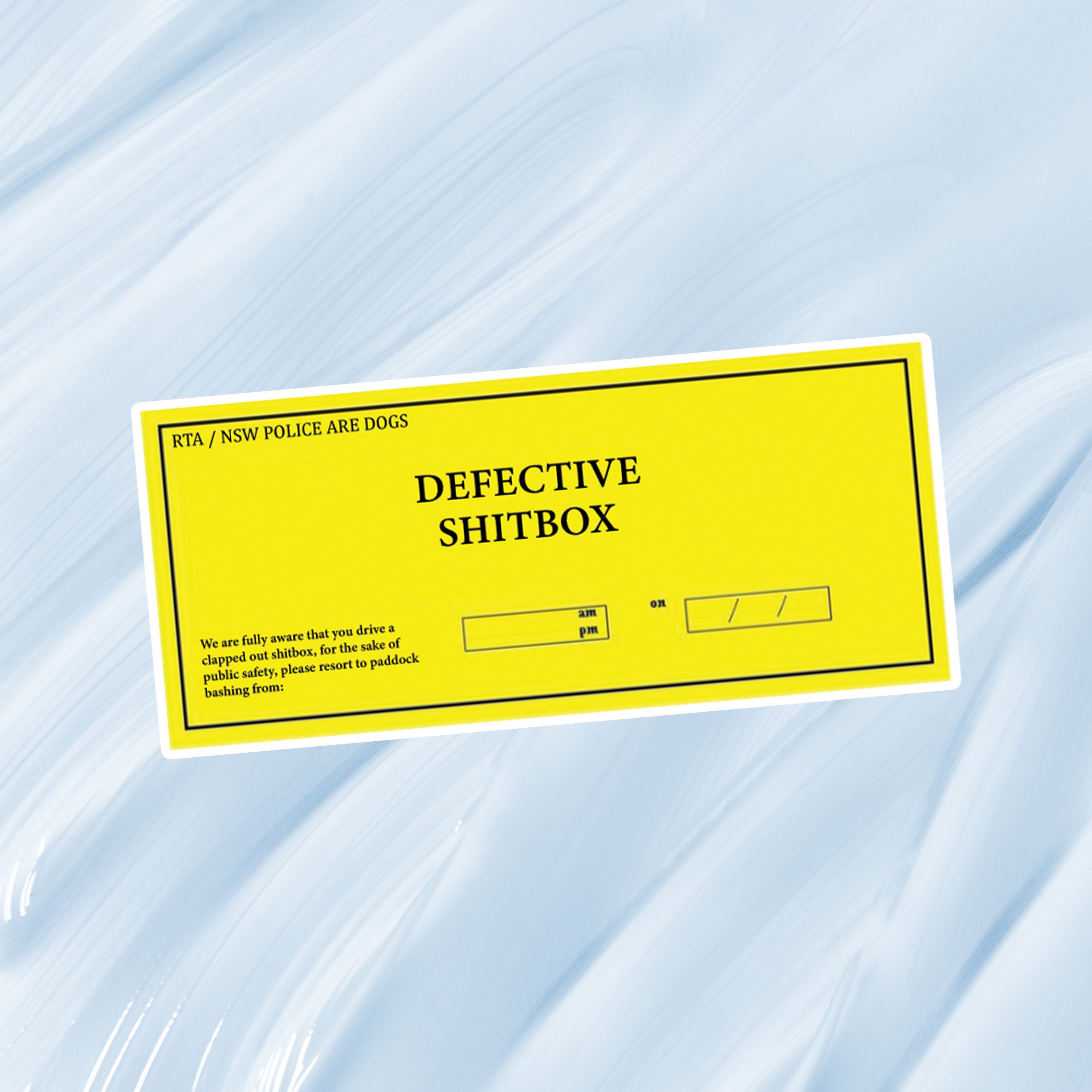 Defect Notice VINYL STICKER Funny Car Sticker 4x4 4WD Aussie Etsy