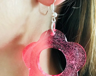 Boucles d'oreilles en résine