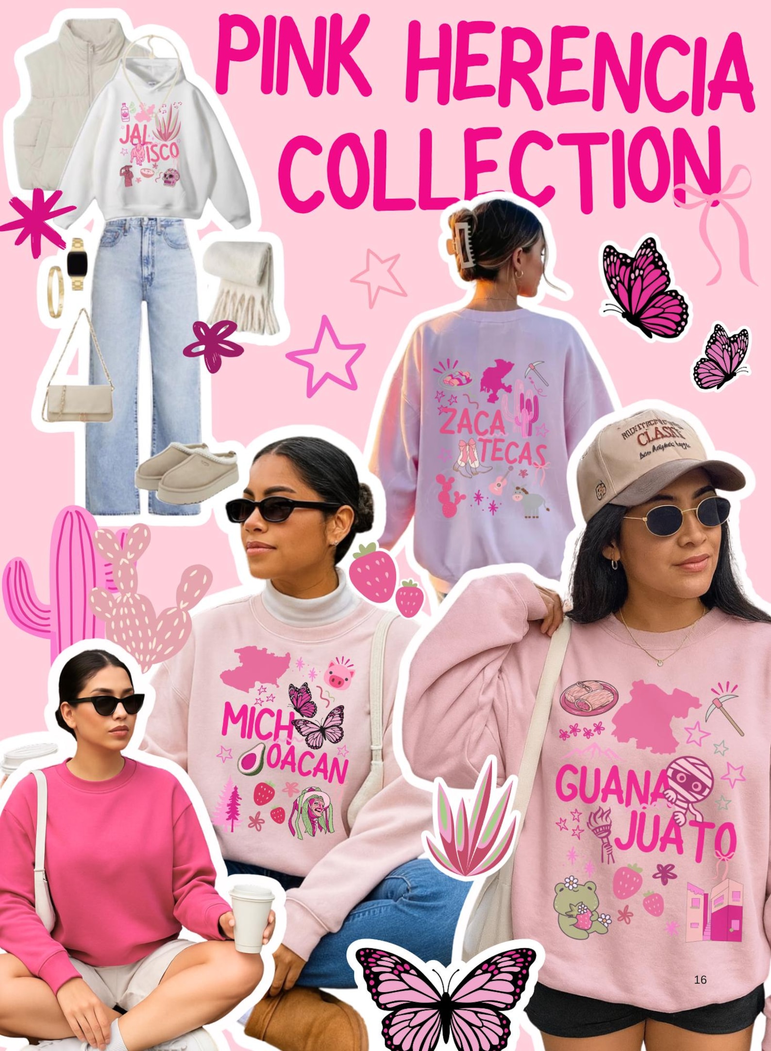 Pink Mexico States Clipart, Herencia Design (digital Download PNG) - Etsy