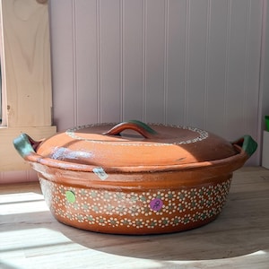 2kg Mexican Traditional Clay Barro Pot - Cazuela Lead Free Cookware