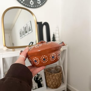 Mexican Clay Barro Pot – Handmade Terracotta Cazuela, Rustic Cooking Pot, Traditional Mexican Cookware, Barro Olla Pottery