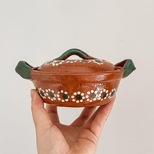 Mexican Clay Barro Pot Salsero – Handmade Terracotta Cazuela, Rustic Cooking Pot, Traditional Mexican Cookware, Barro Olla Pottery