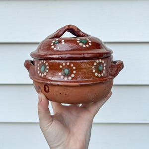 Mexican Clay Barro Pot Salsero – Handmade Terracotta Cazuela, Rustic Cooking Pot, Traditional Mexican Cookware, Barro Olla Pottery