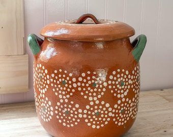 Mexican Clay Barro Pot – Handmade Terracotta Cazuela, Rustic Cooking Pot, Traditional Mexican Cookware, Barro Olla Pottery