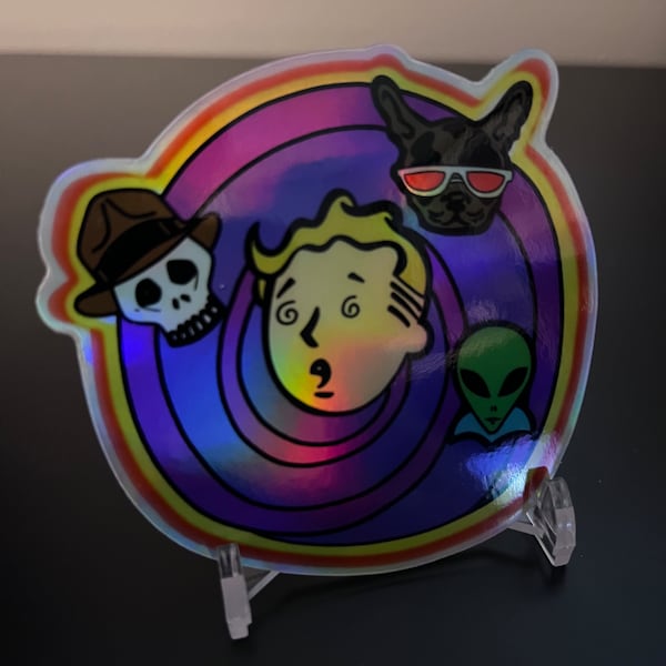 Fallout New Vegas Wild Wasteland trait holographic sticker