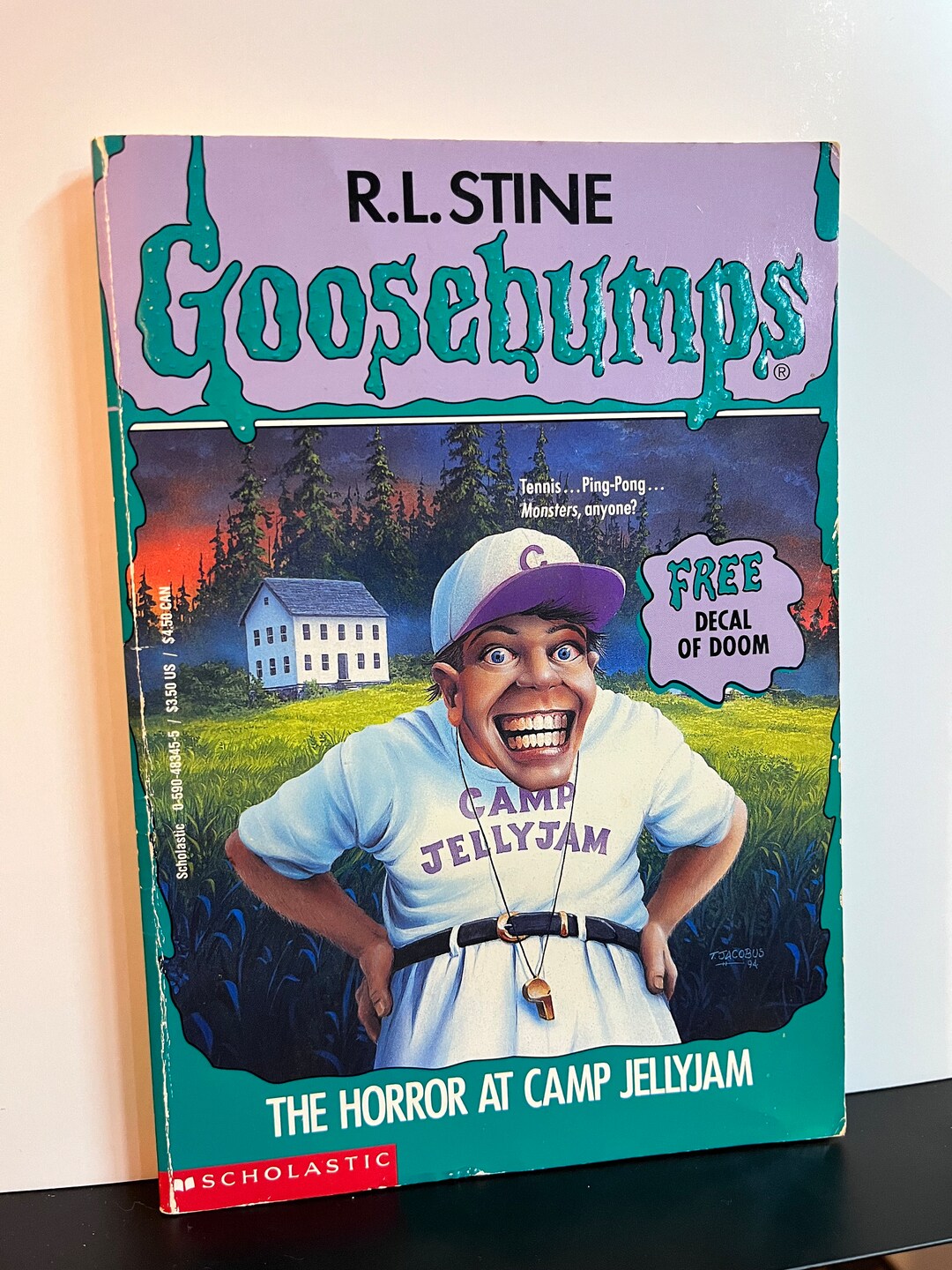 GOOSEBUMPS the Horror at Camp Jellyjam Vintage Book With Decal Etsy