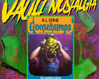 GOOSEBUMPS The Haunted Mask Book Cover Pin RL Stine Scholastic
